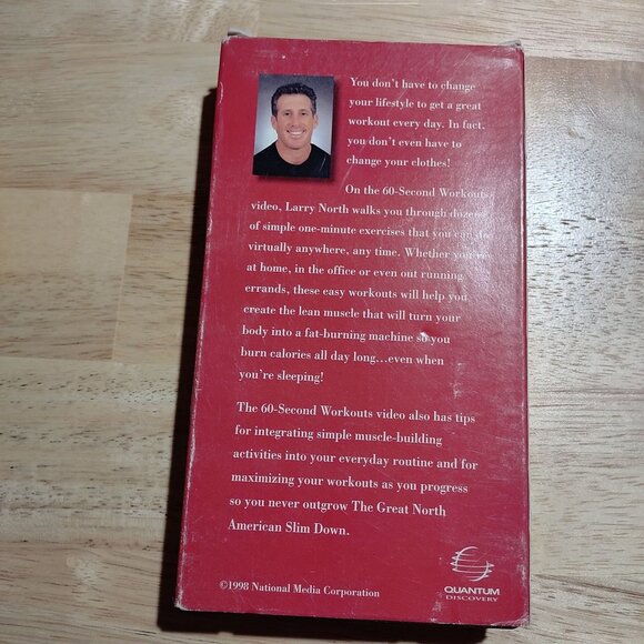 60 Second Workouts VHS By Larry North 1998 Fitness Video - Picture 2 of 2